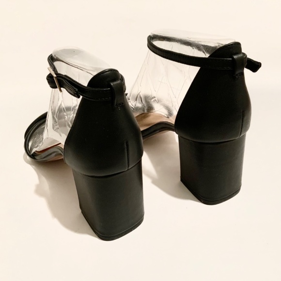 Ted Baker Sheaha Ankle Strap Heels Black Leather Sandals 9.5 Block Heel Pumps 40 - Picture 6 of 12